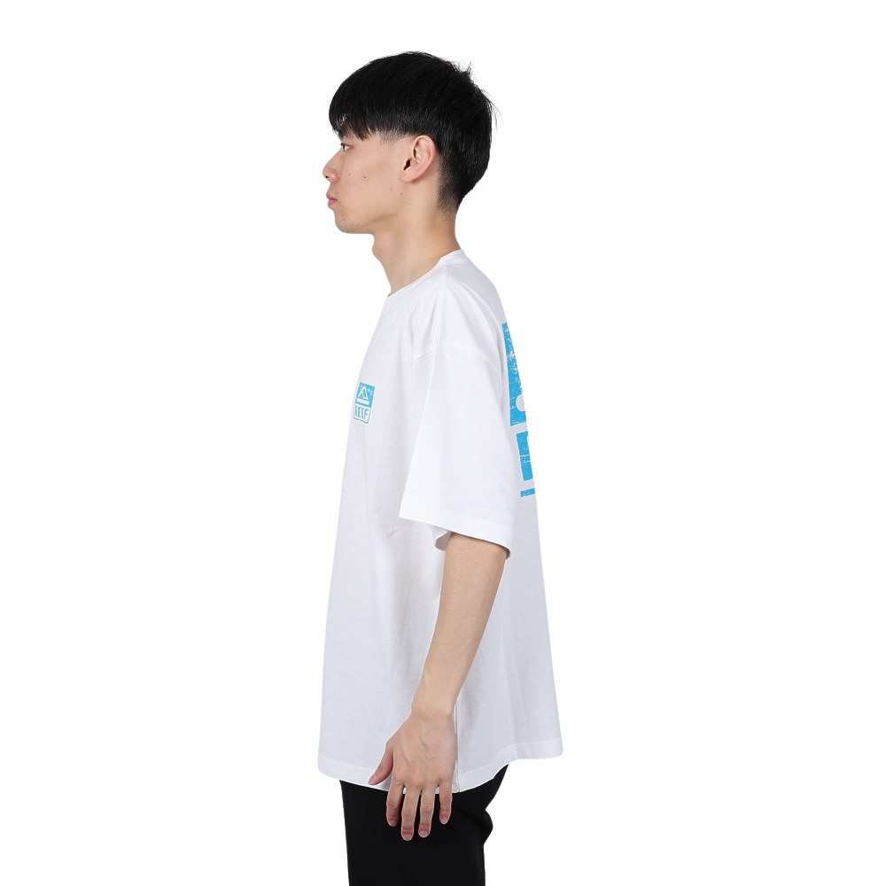 リーフ（REEF）（メンズ）スクエアロゴ半袖Tシャツ RFTEM2412-WT/BL