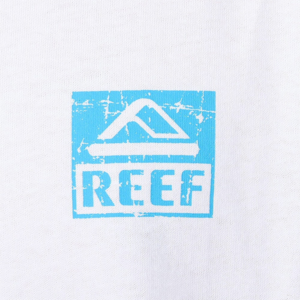 リーフ（REEF）（メンズ）スクエアロゴ半袖Tシャツ RFTEM2412-WT/BL