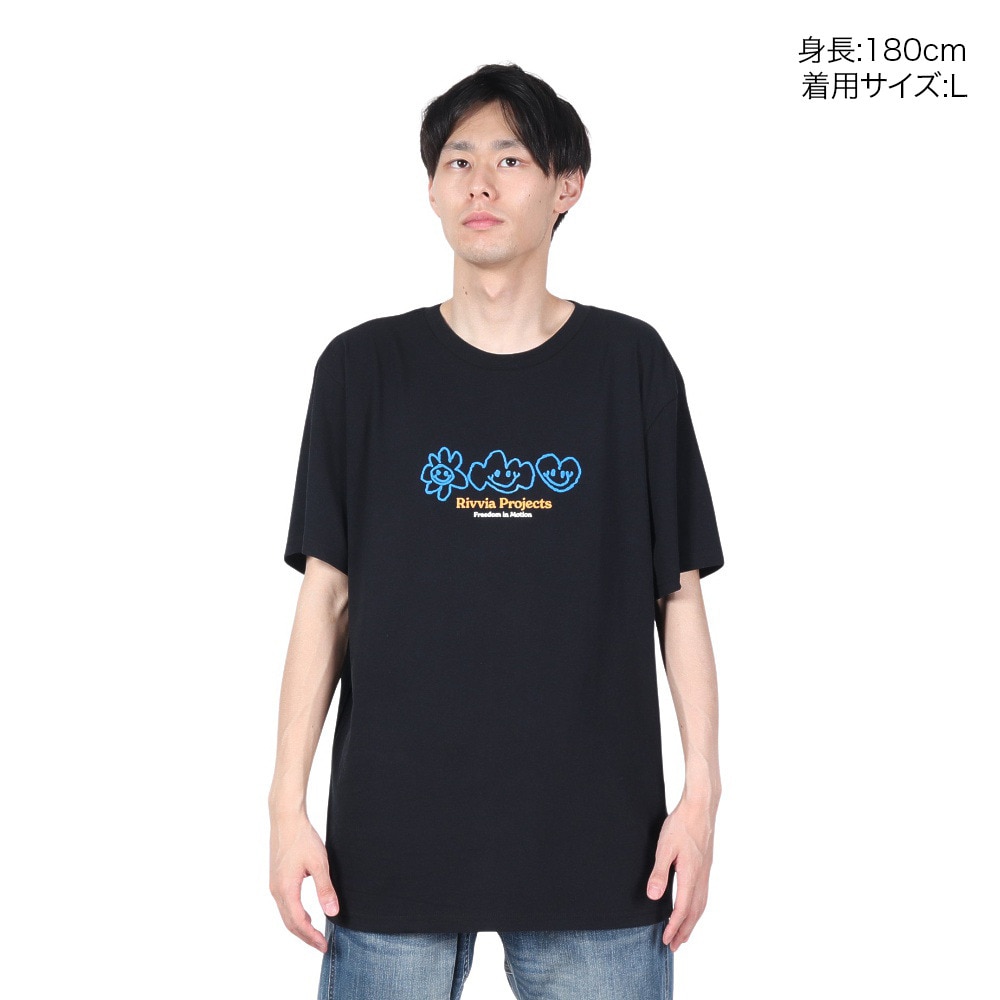 リヴィアプロジェクツ（Rivvia Projectu）（メンズ）SCRIBBLE Tシャツ RTE-24212BLK