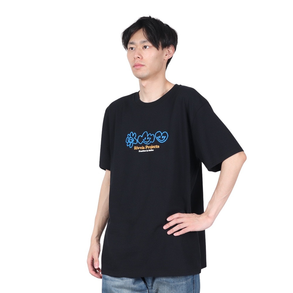 リヴィアプロジェクツ（Rivvia Projectu）（メンズ）SCRIBBLE Tシャツ RTE-24212BLK