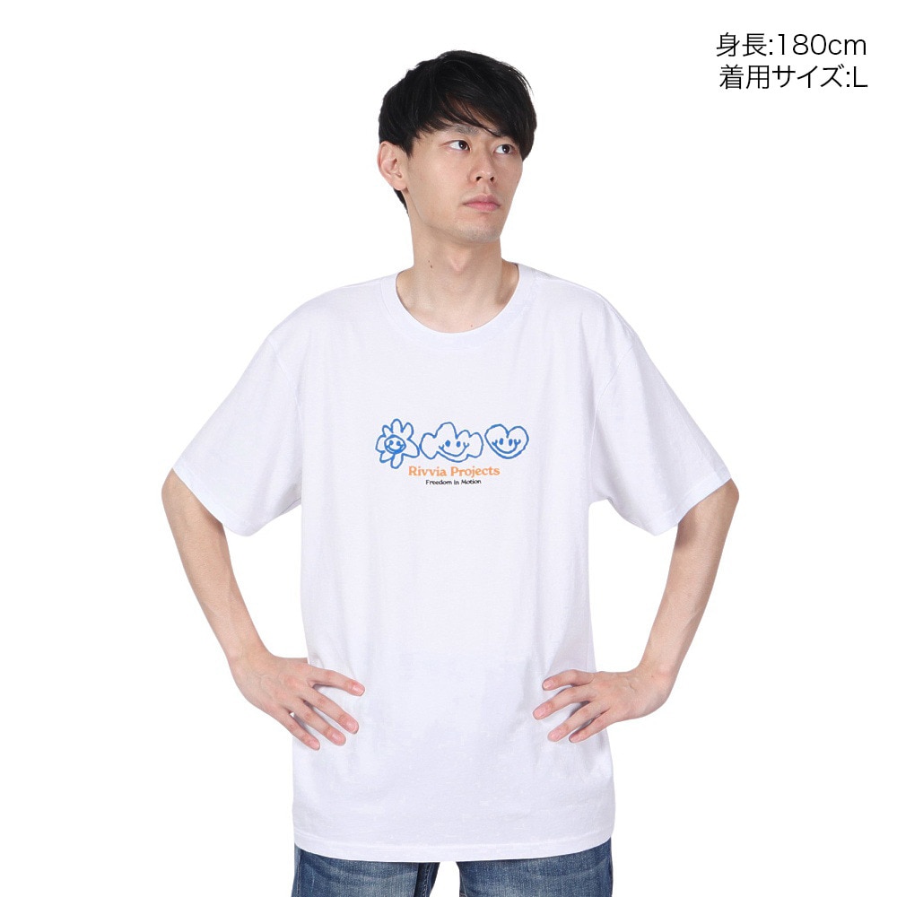 リヴィアプロジェクツ（Rivvia Projectu）（メンズ）SCRIBBLE Tシャツ RTE-24212WHT