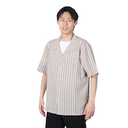 (メンズ)VV ストライプ 半袖シャツ RSH-24112-BEG