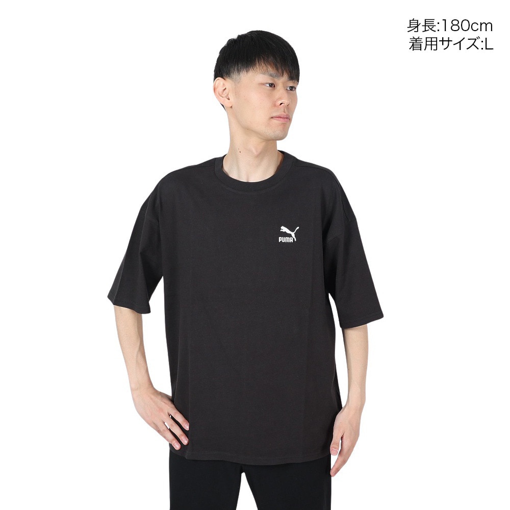 プーマ（PUMA）（メンズ、レディース）ユニセックス ベター CLASSICS オーバーサイズ 半袖Tシャツ 626025 01 BLK