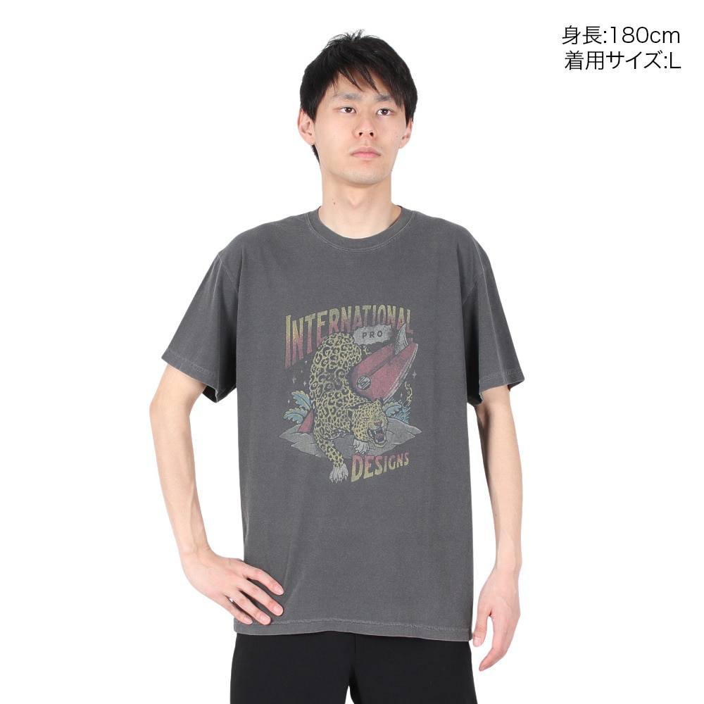 IPD（IPD）（メンズ）レオパード ショートスリーブ Tシャツ IPDSSLP-717-C.GRY