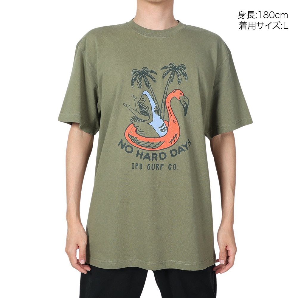 IPD（IPD）（メンズ）NO HARD DAYS 半袖Tシャツ IPDSSNB-711-OLV
