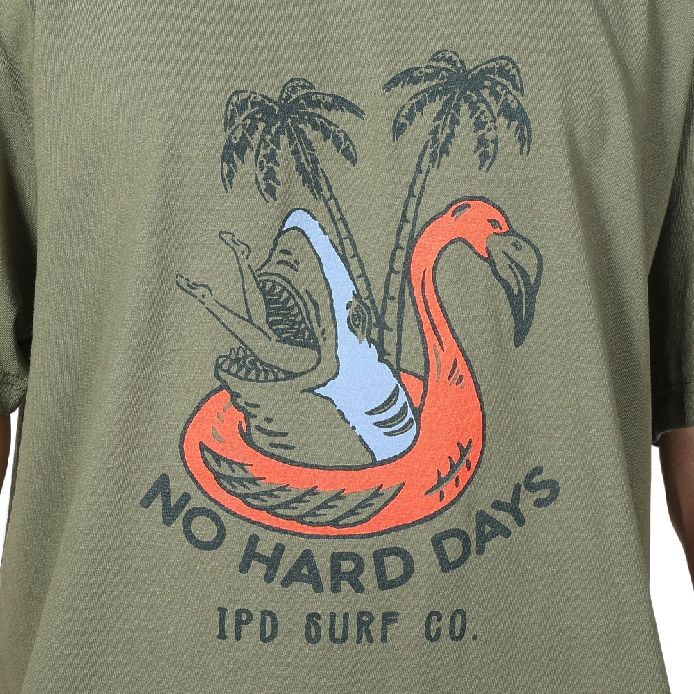 IPD（IPD）（メンズ）NO HARD DAYS 半袖Tシャツ IPDSSNB-711-OLV