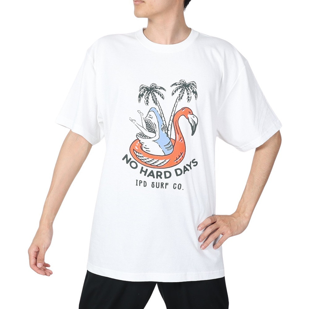 IPD（IPD）（メンズ）NO HARD DAYS 半袖Tシャツ IPDSSNB-711-WHT