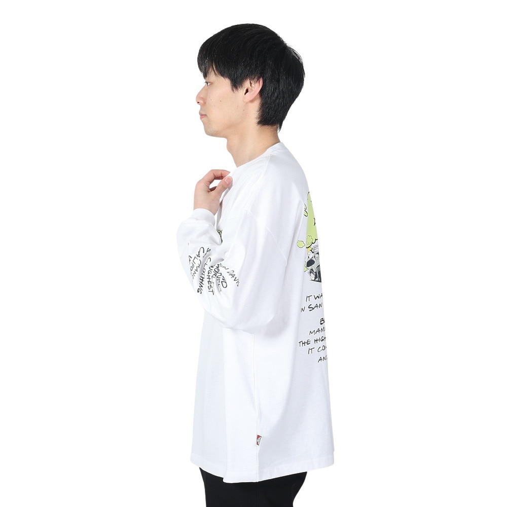 ベンデイビス（BEN DAVIS）（メンズ）スモーク スクリプト 長袖Tシャツ 24380031-WHT