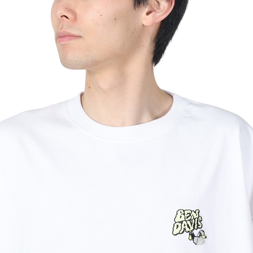 ベンデイビス（BEN DAVIS）（メンズ）スモーク スクリプト 長袖Tシャツ 24380031-WHT