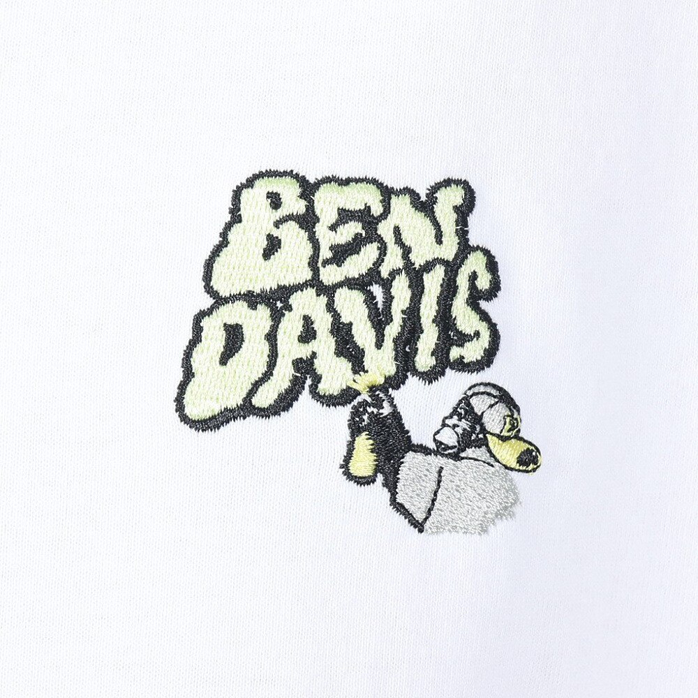 ベンデイビス（BEN DAVIS）（メンズ）スモーク スクリプト 長袖Tシャツ 24380031-WHT