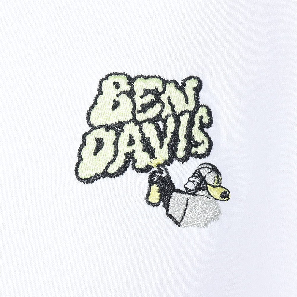 ベンデイビス（BEN DAVIS）（メンズ）スモーク スクリプト 長袖Tシャツ 24380031-WHT