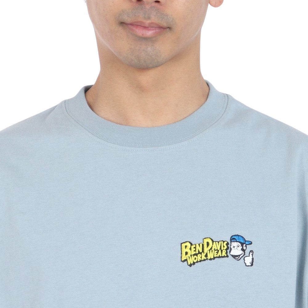 ベンデイビス（BEN DAVIS）（メンズ）ファンキー スリーブ長袖Tシャツ 24380032-PBL