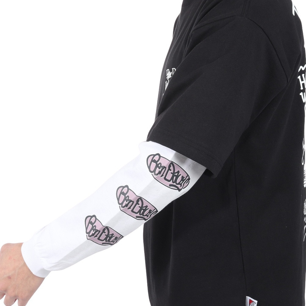 ベンデイビス（BEN DAVIS）（メンズ）レイヤードTシャツ カットハウス 24380036-BLK