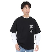 ベンデイビス（BEN DAVIS）（メンズ）レイヤードTシャツ カットハウス 24380036-BLK