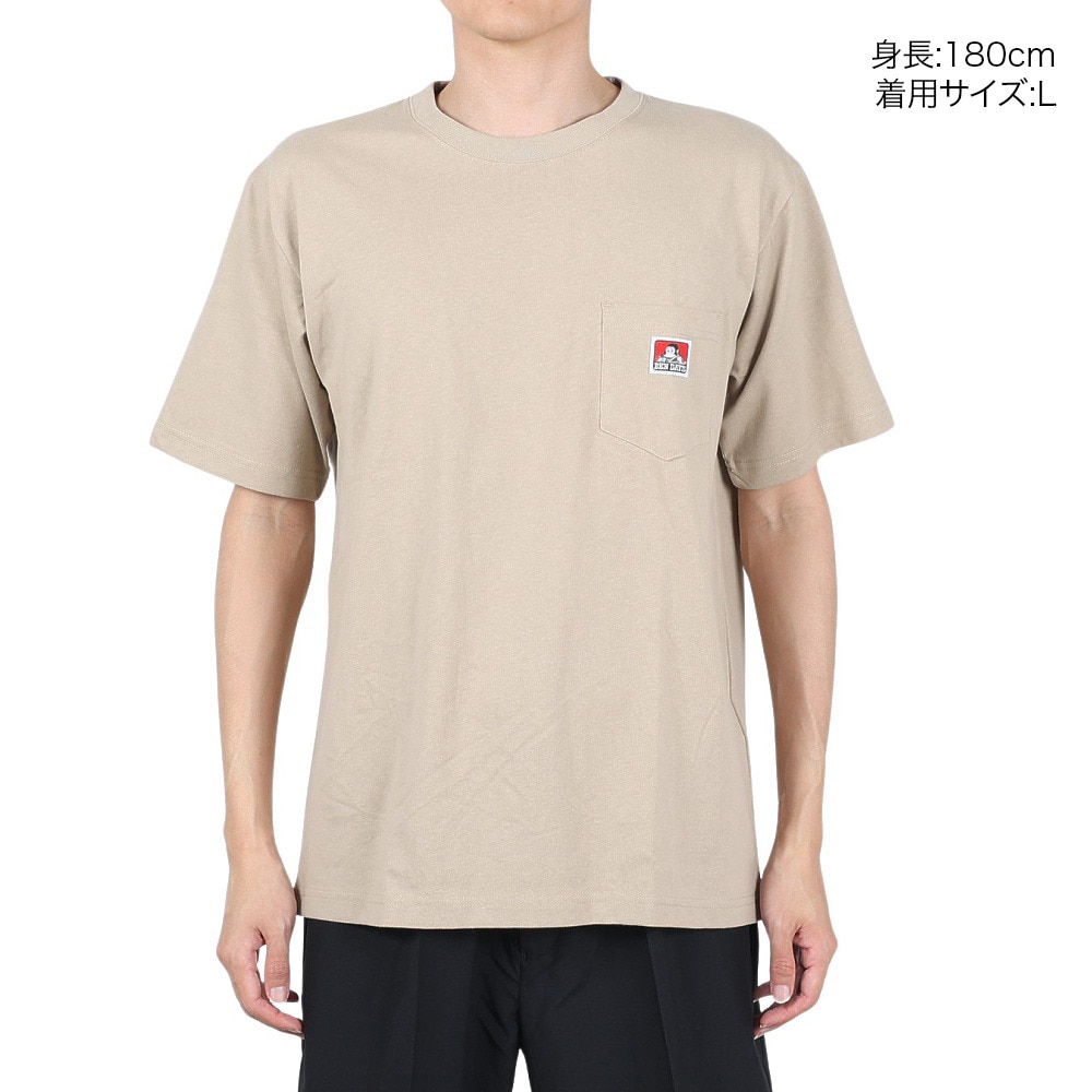 ベンデイビス（BEN DAVIS）（メンズ）半袖シャツ ピスポケットTシャツ 23580000-BEI