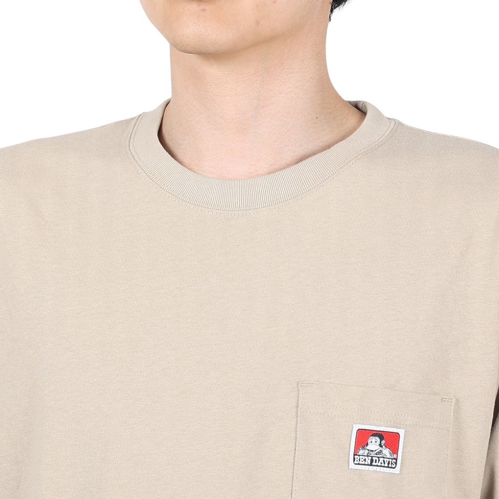ベンデイビス（BEN DAVIS）（メンズ）半袖シャツ ピスポケットTシャツ 23580000-BEI