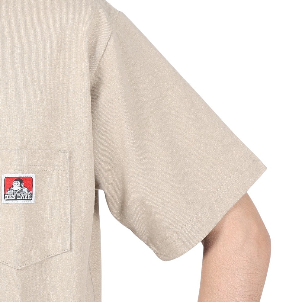 ベンデイビス（BEN DAVIS）（メンズ）半袖シャツ ピスポケットTシャツ 23580000-BEI