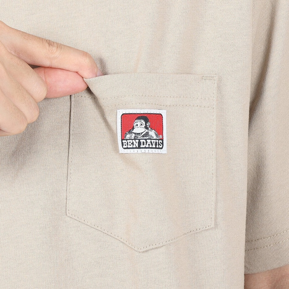ベンデイビス（BEN DAVIS）（メンズ）半袖シャツ ピスポケットTシャツ 23580000-BEI