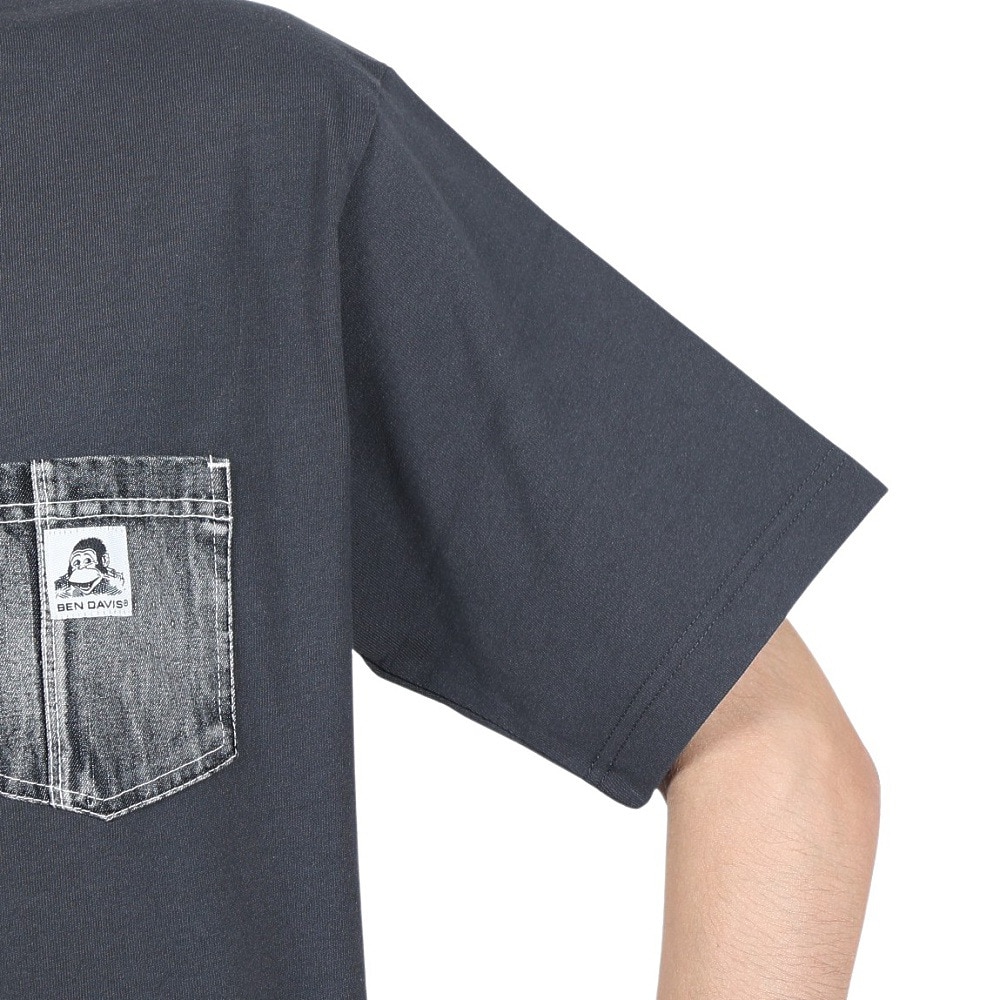 ベンデイビス（BEN DAVIS）（メンズ）Tシャツ 半袖 デニム ポケット ショートスリーブ Tシャツ 24580001-CHA