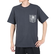 (メンズ)Tシャツ 半袖 デニム ポケット ショートスリーブ Tシャツ 24580001-CHA
