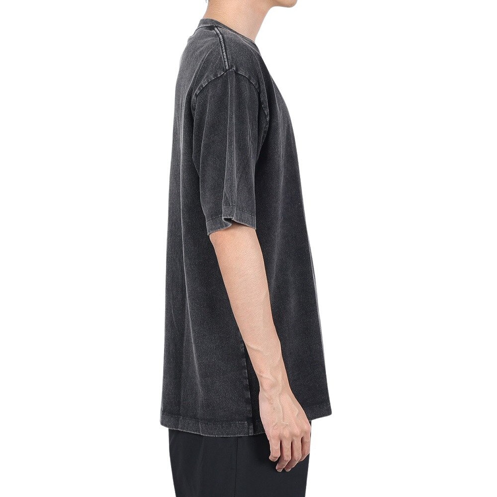 ベンデイビス（BEN DAVIS）（メンズ）Tシャツ 半袖 ブリーチ加工 ピスネームビッグ半袖Tシャツ 24580003-BLK
