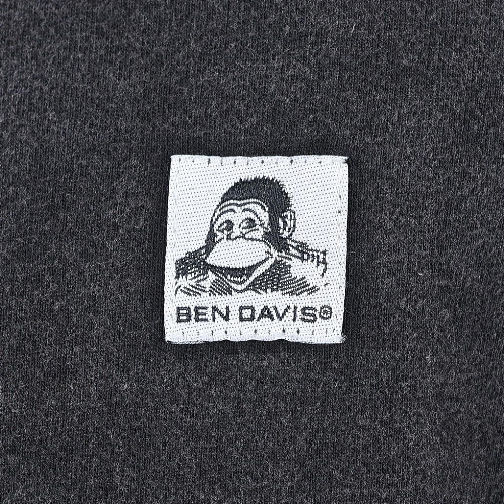 ベンデイビス（BEN DAVIS）（メンズ）ブリーチ加工 ピスネームビッグ半袖Tシャツ 24580003-BLK