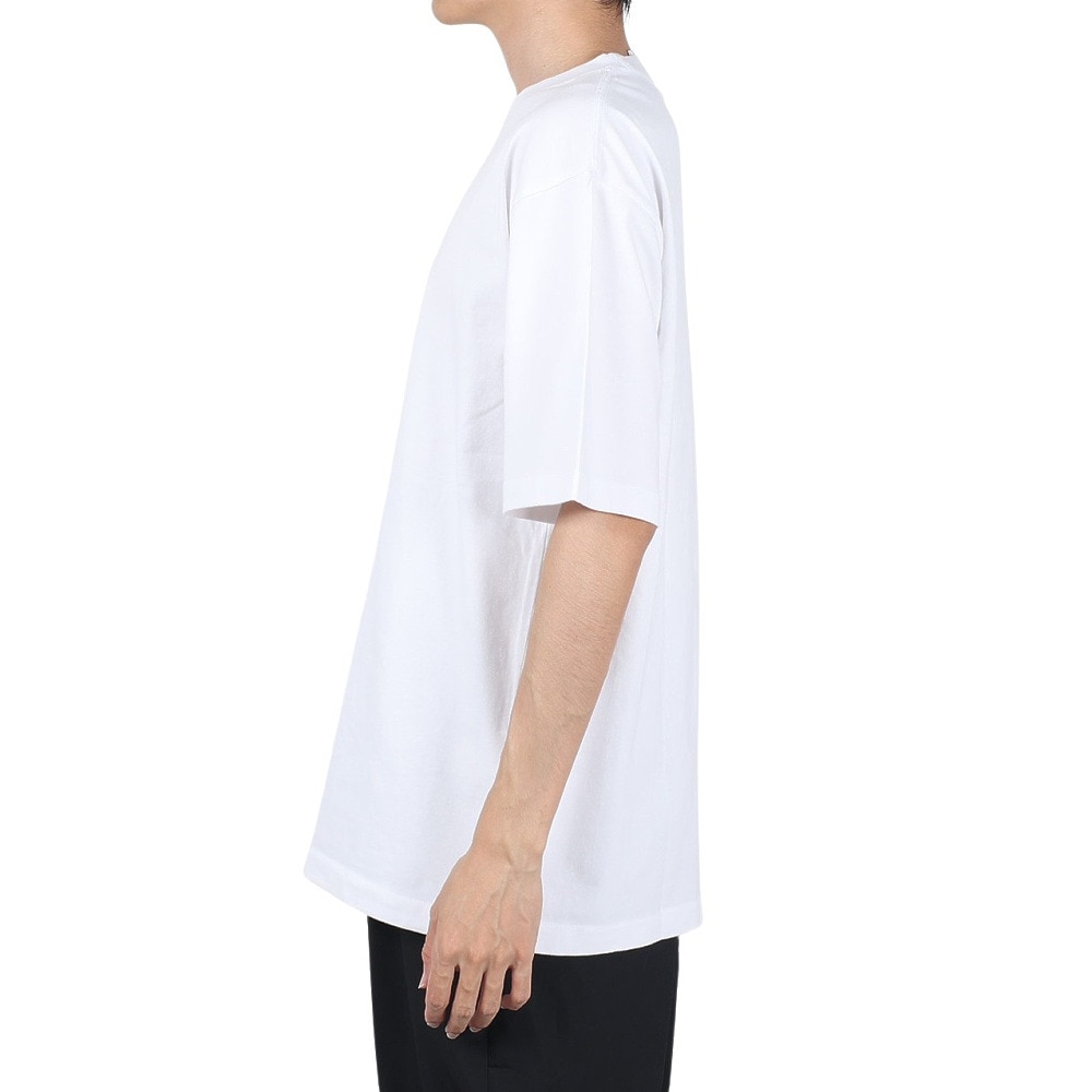 ベンデイビス（BEN DAVIS）（メンズ）Tシャツ 半袖 ブリーチ加工 ピスネーム ビッグ半袖Tシャツ ワンポイント シンプル 白 ホワイト綿100% 24580003-WHT