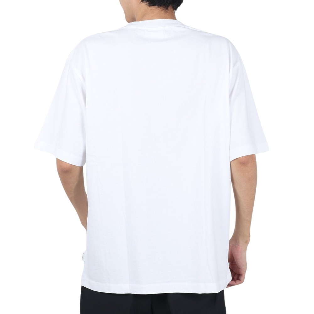 ベンデイビス（BEN DAVIS）（メンズ）Tシャツ 半袖 ブリーチ加工 ピスネーム ビッグ半袖Tシャツ ワンポイント シンプル 白 ホワイト綿100% 24580003-WHT