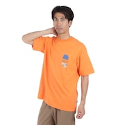 (メンズ)オーバーラップ 半袖 Tシャツ 24580018-ORG