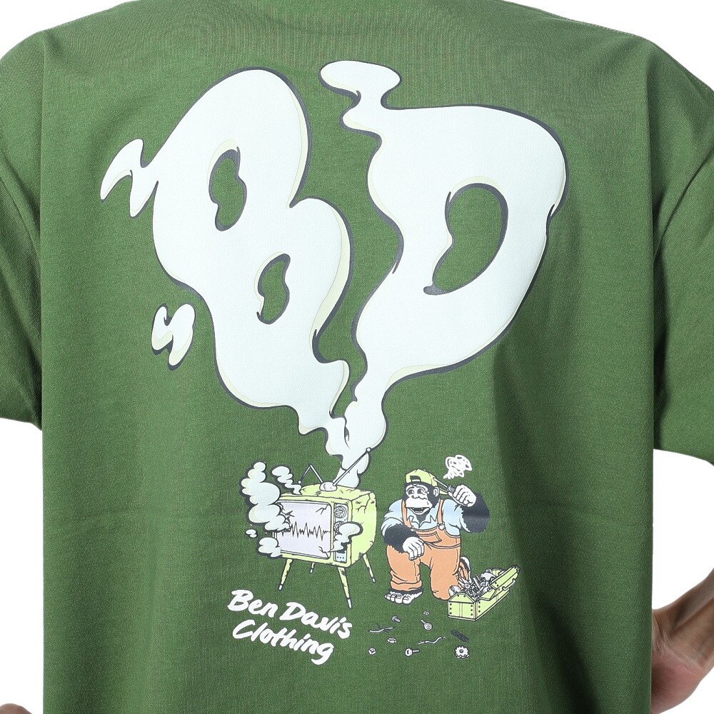 ベンデイビス（BEN DAVIS）（メンズ）スモーキング テレビ 半袖Tシャツ 24580024-FGR