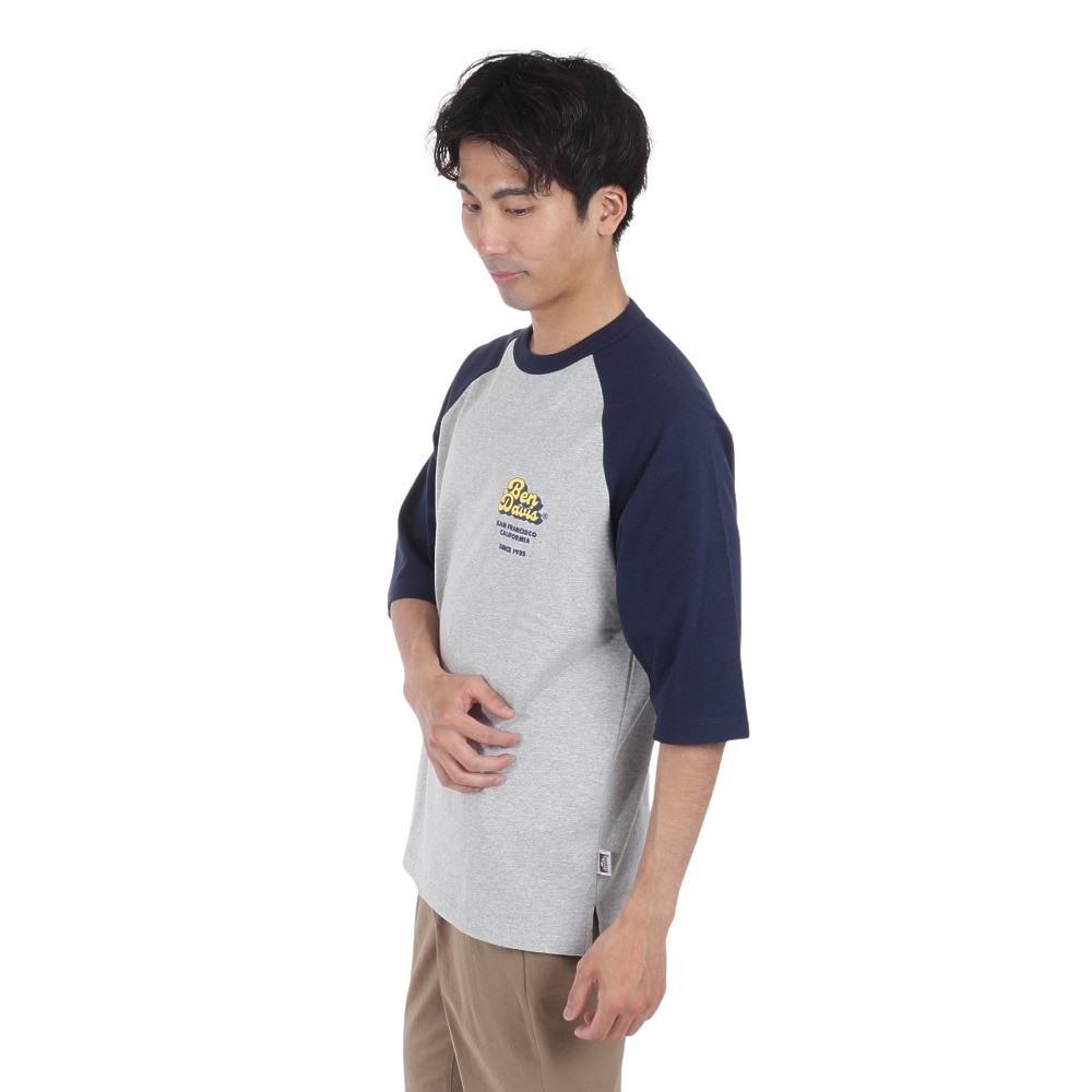 ベンデイビス（BEN DAVIS）（メンズ）ロゴ ラグラン 半袖Tシャツ 24580025-NAV