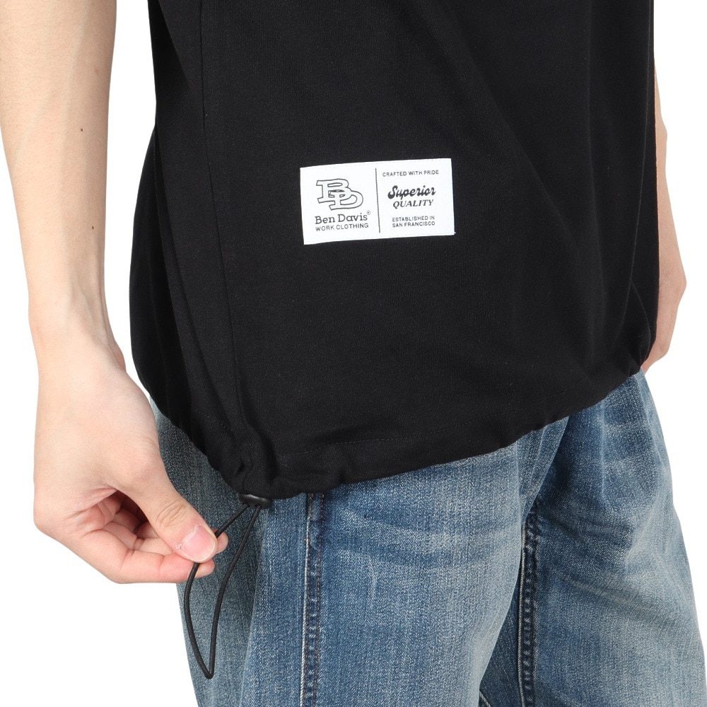 ベンデイビス（BEN DAVIS）（メンズ）アーチロゴ 半袖Tシャツ 24580035-BLK