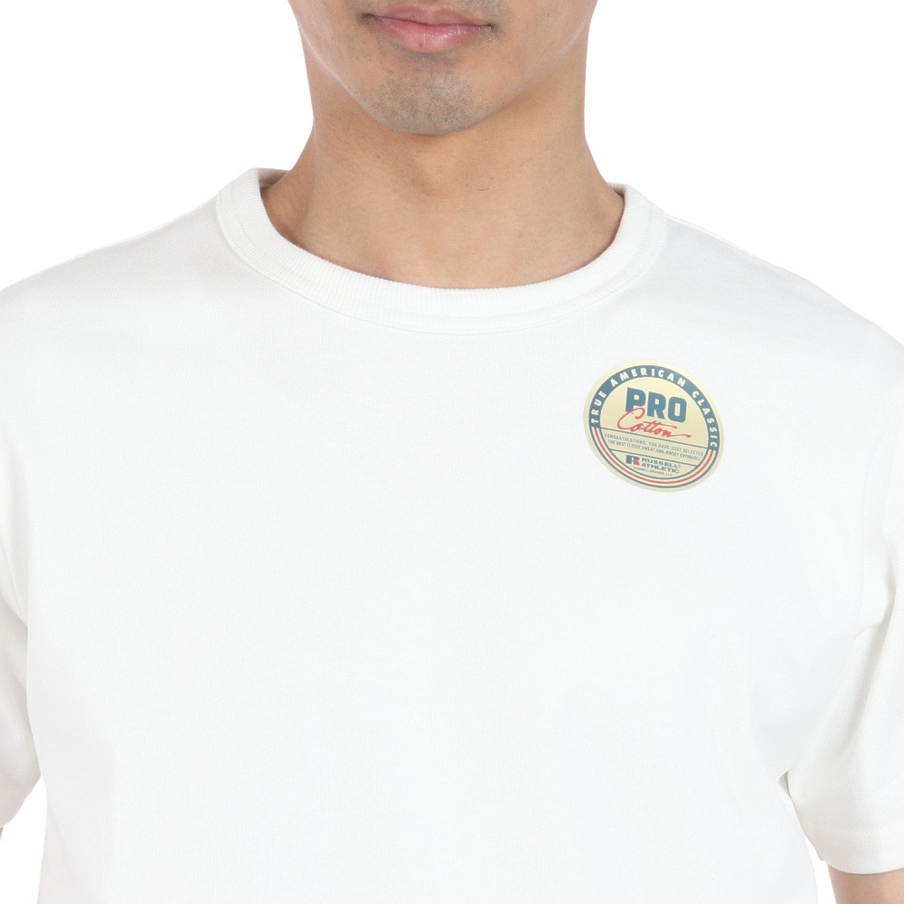 ラッセル（RUSSELL）（メンズ）PRO Cotton REG 半袖Tシャツ RBM24S0003 WHT