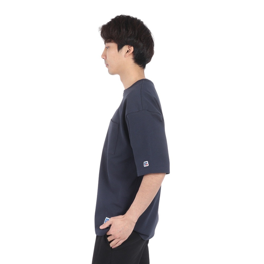 ラッセル（RUSSELL）（メンズ）PRO Cotton 半袖ポケット付Tシャツ RBM24S0004 NVY