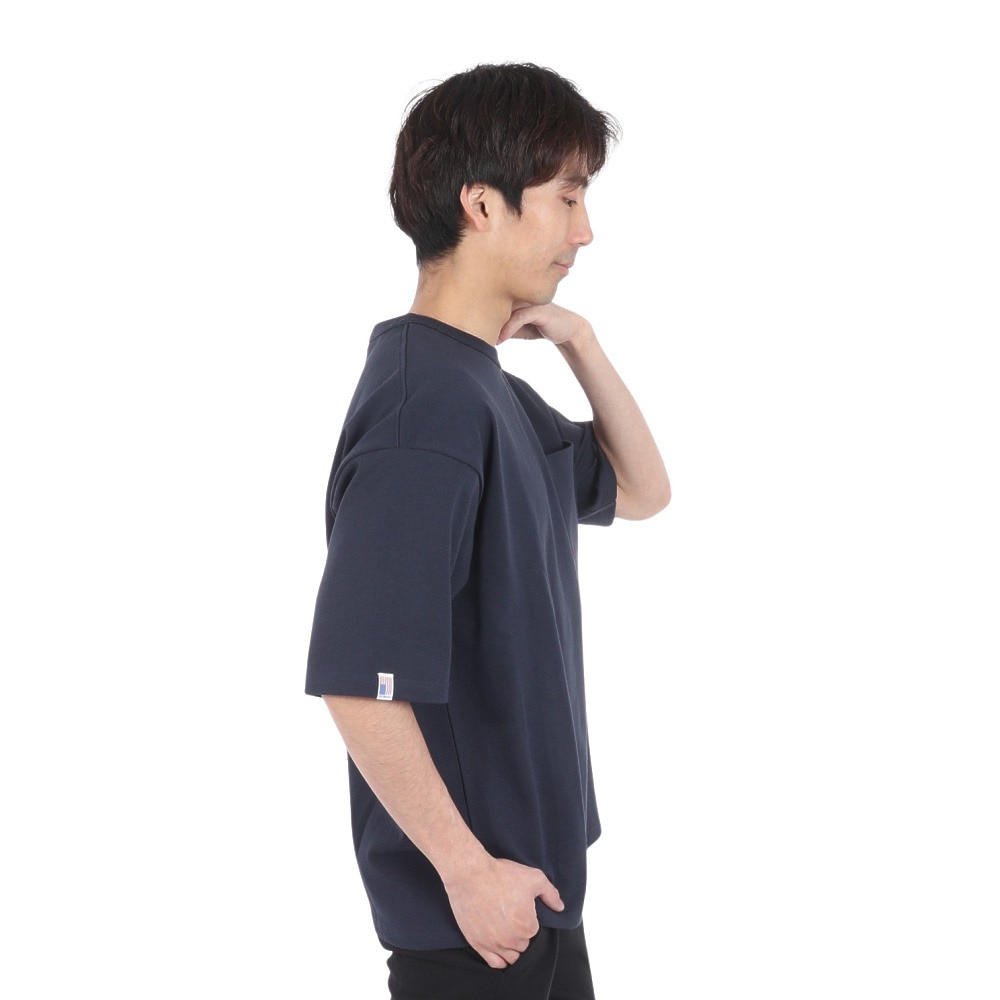 ラッセル（RUSSELL）（メンズ）PRO Cotton 半袖ポケット付Tシャツ RBM24S0004 NVY