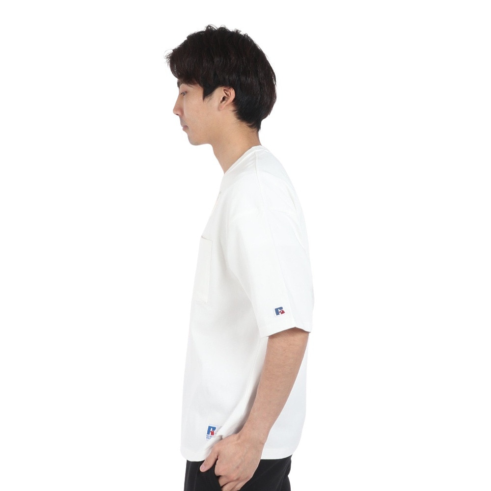 ラッセル（RUSSELL）（メンズ）PRO Cotton 半袖ポケット付Tシャツ RBM24S0004 WHT