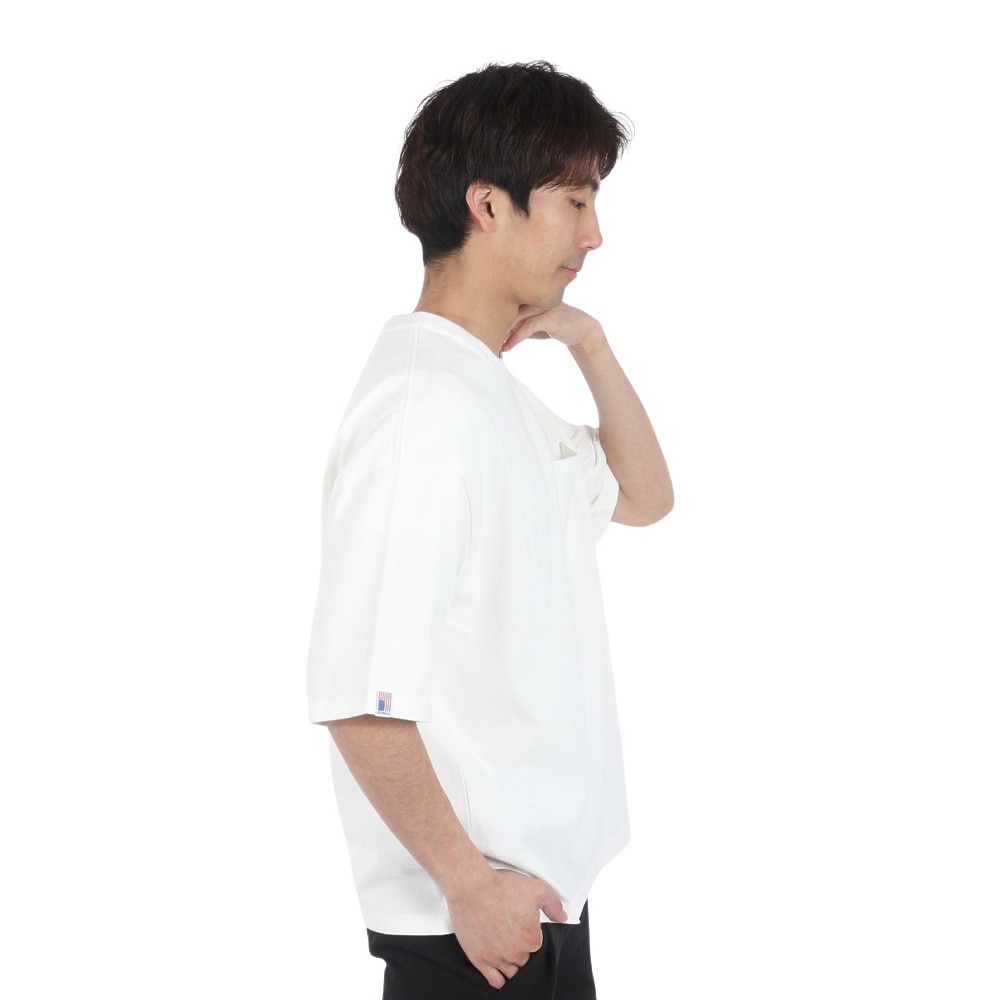 ラッセル（RUSSELL）（メンズ）PRO Cotton 半袖ポケット付Tシャツ RBM24S0004 WHT