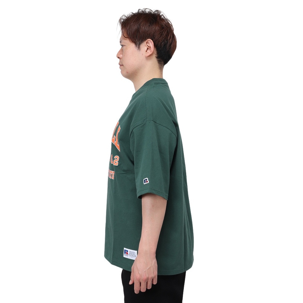 ラッセル（RUSSELL）（メンズ）16/-OEカレッジ 半袖Tシャツ RBM24S0006 DGRN