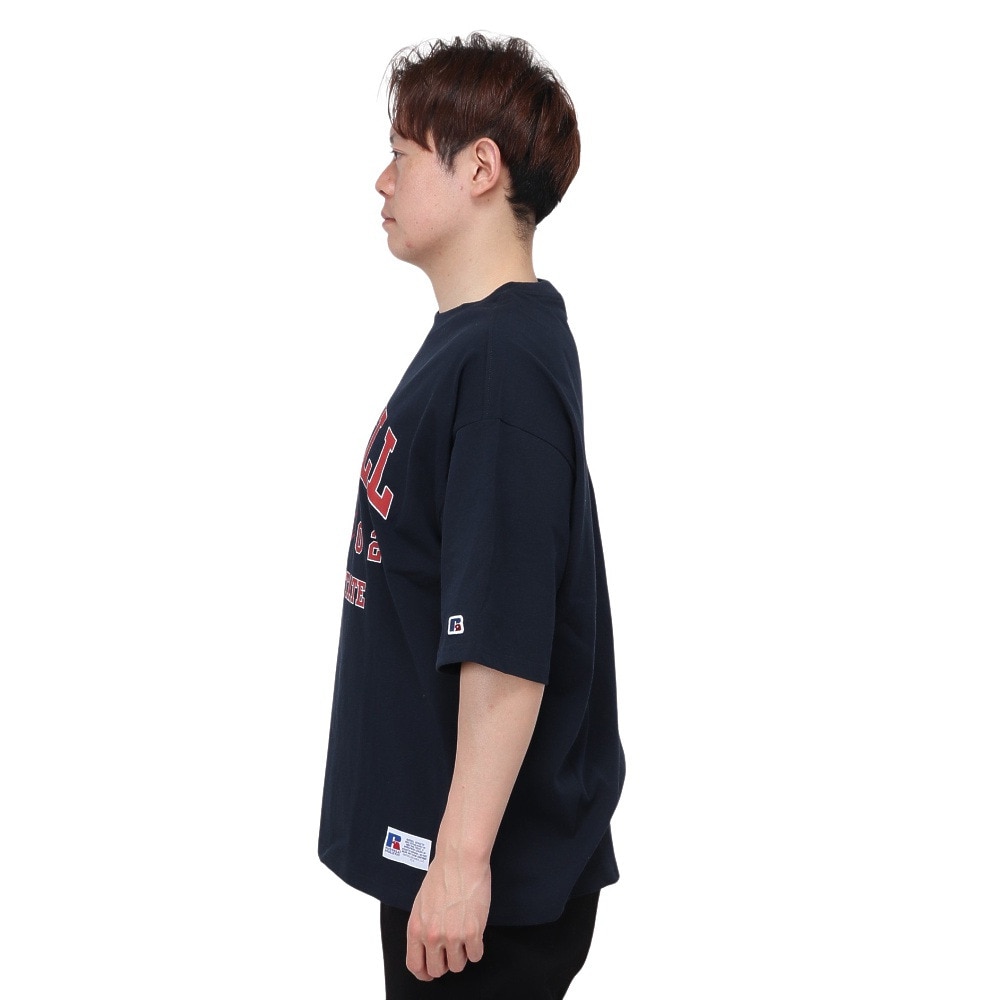 ラッセル（RUSSELL）（メンズ）16/-OEカレッジ 半袖Tシャツ RBM24S0006 NVY
