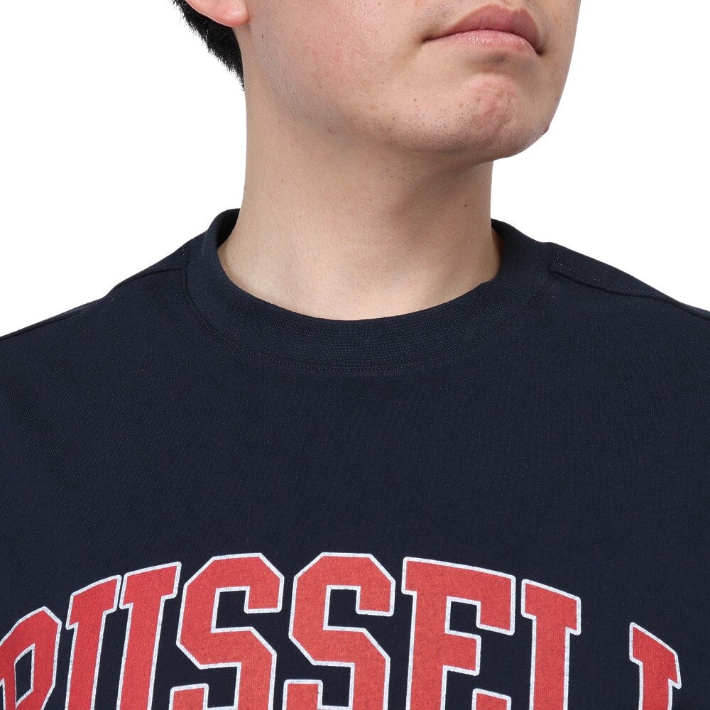 ラッセル（RUSSELL）（メンズ）16/-OEカレッジ 半袖Tシャツ RBM24S0006 NVY