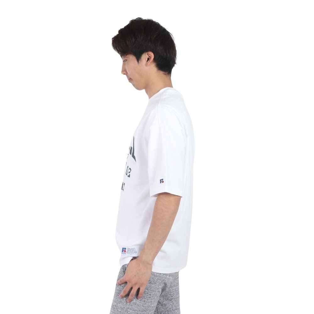 ラッセル（RUSSELL）（メンズ）16/-OEカレッジ 半袖Tシャツ RBM24S0006 WHT