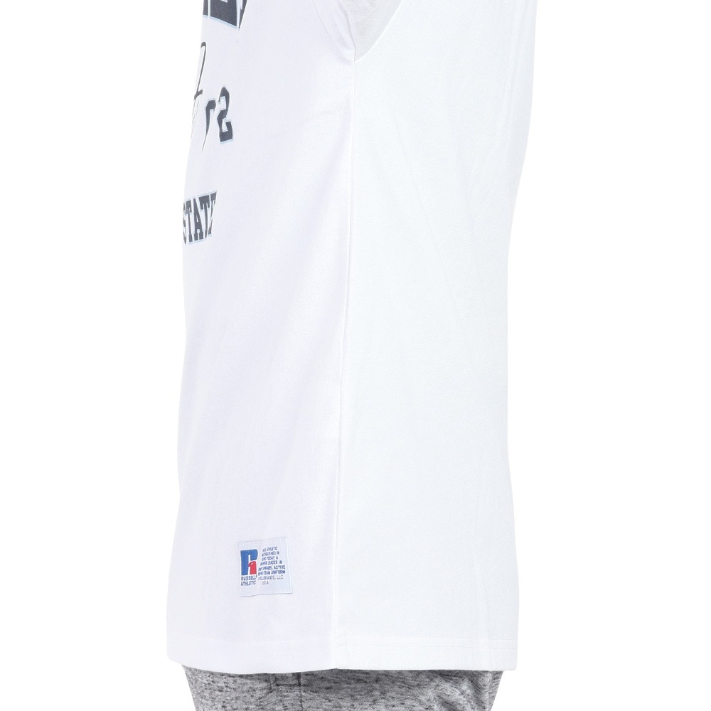 ラッセル（RUSSELL）（メンズ）16/-OEカレッジ 半袖Tシャツ RBM24S0006 WHT