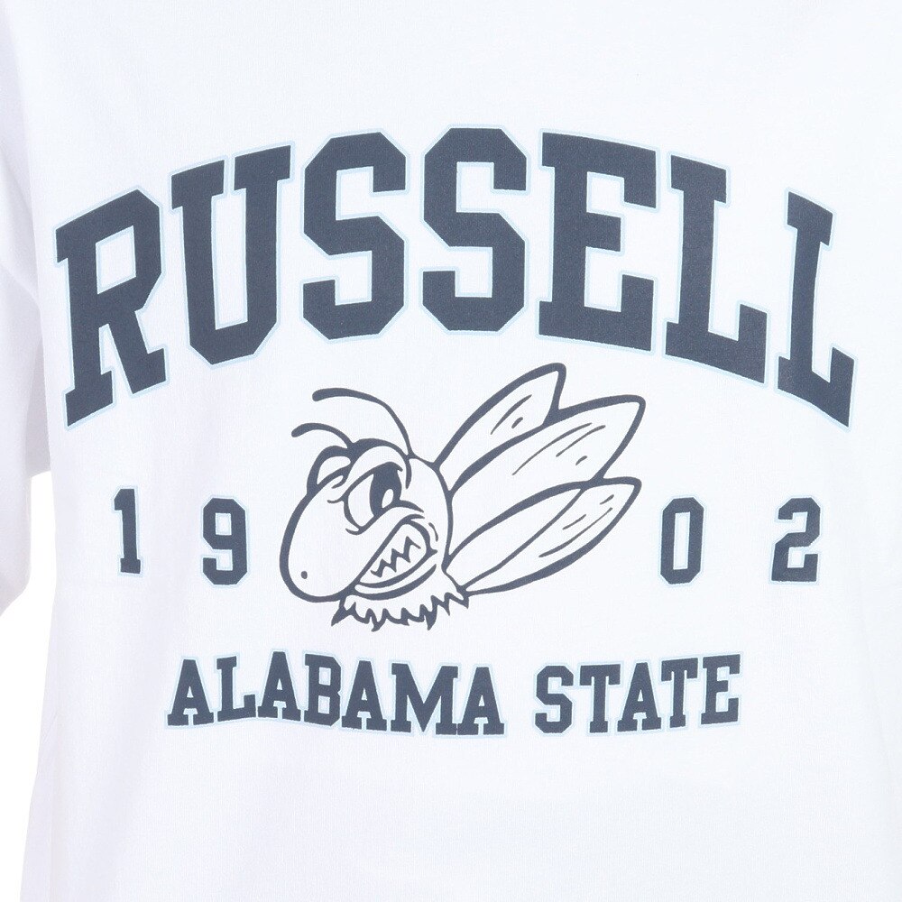 ラッセル（RUSSELL）（メンズ）16/-OEカレッジ 半袖Tシャツ RBM24S0006 WHT