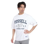 ラッセル（RUSSELL）（メンズ）16/-OEカレッジ 半袖Tシャツ RBM24S0006 WHT