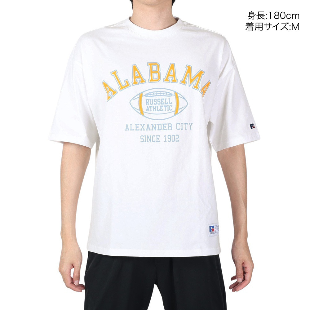 ラッセル（RUSSELL）（メンズ）16/-OE カレッジアメフト Tシャツ RBM24S0007 WHT