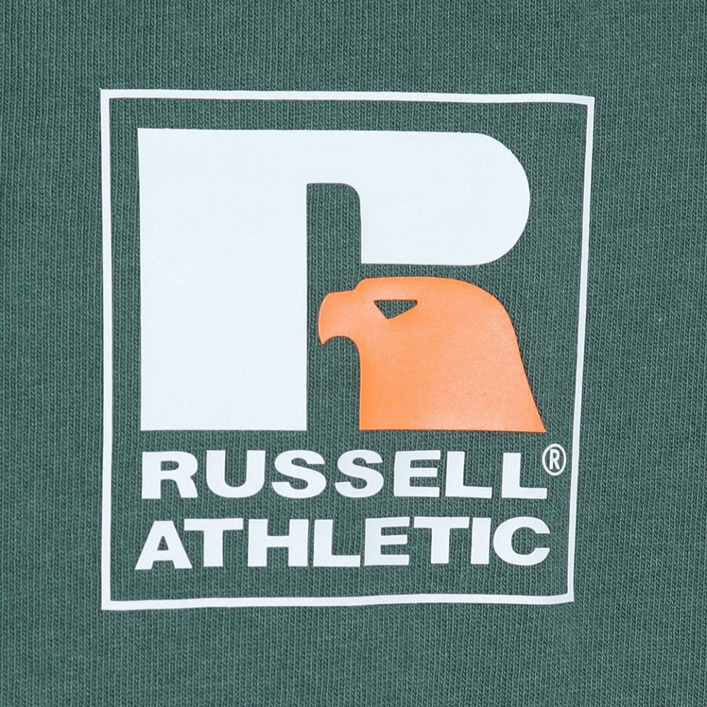 ラッセル（RUSSELL）（メンズ）16/-OE ワンポイント ロゴ 半袖Tシャツ RBM24S0013 DGRN