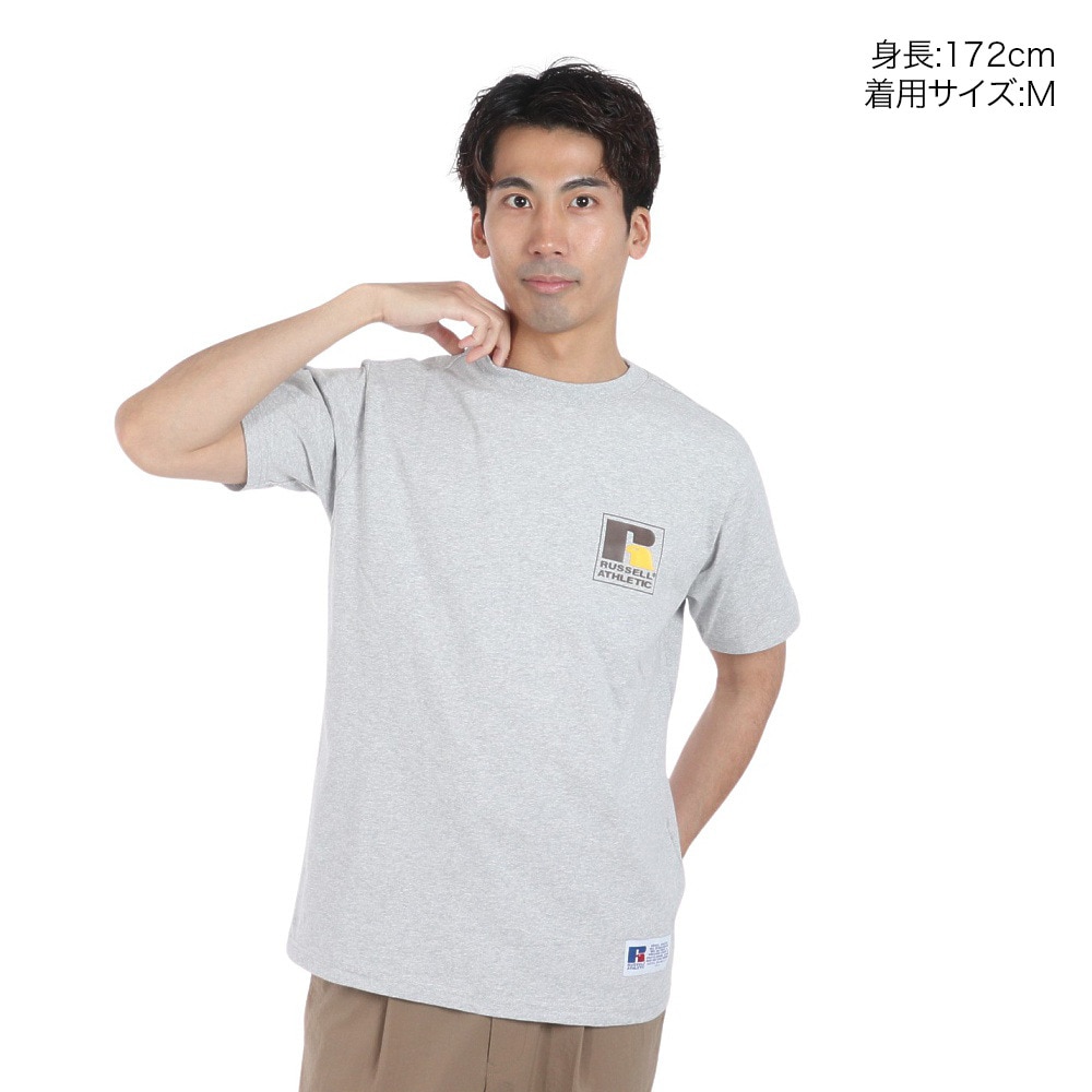 ラッセル（RUSSELL）（メンズ）16/-OE ワンポイント ロゴ 半袖Tシャツ RBM24S0013 MGRY