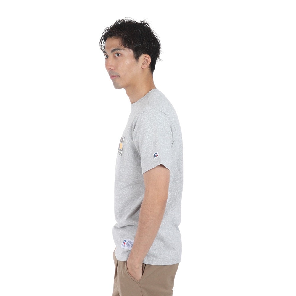 ラッセル（RUSSELL）（メンズ）16/-OE ワンポイント ロゴ 半袖Tシャツ RBM24S0013 MGRY