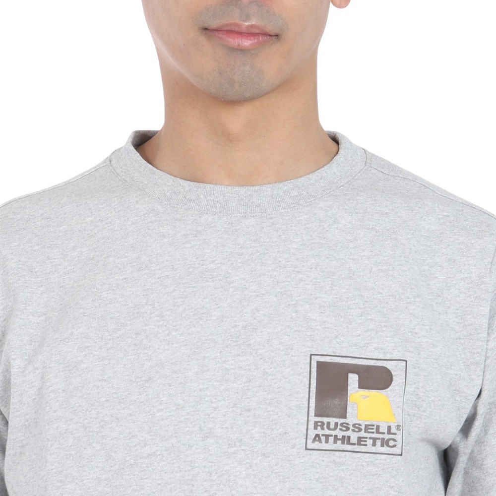 ラッセル（RUSSELL）（メンズ）16/-OE ワンポイント ロゴ 半袖Tシャツ RBM24S0013 MGRY