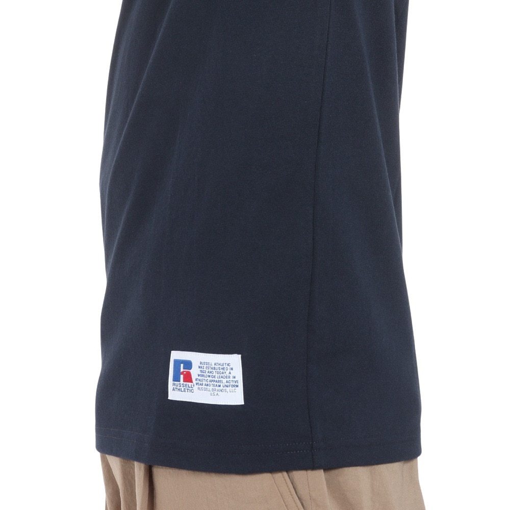 ラッセル（RUSSELL）（メンズ）16/-OE ワンポイント ロゴ 半袖Tシャツ RBM24S0013 NVY